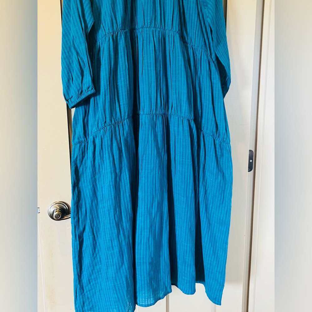 NEW Anthropologie Sundry Aqua Tiered Maxi Dress XL - Picture 4 of 13
